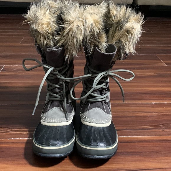 Sorel Joan of Arctic Winter Boots Faux-Fur Brown/Black - Picture 2 of 9